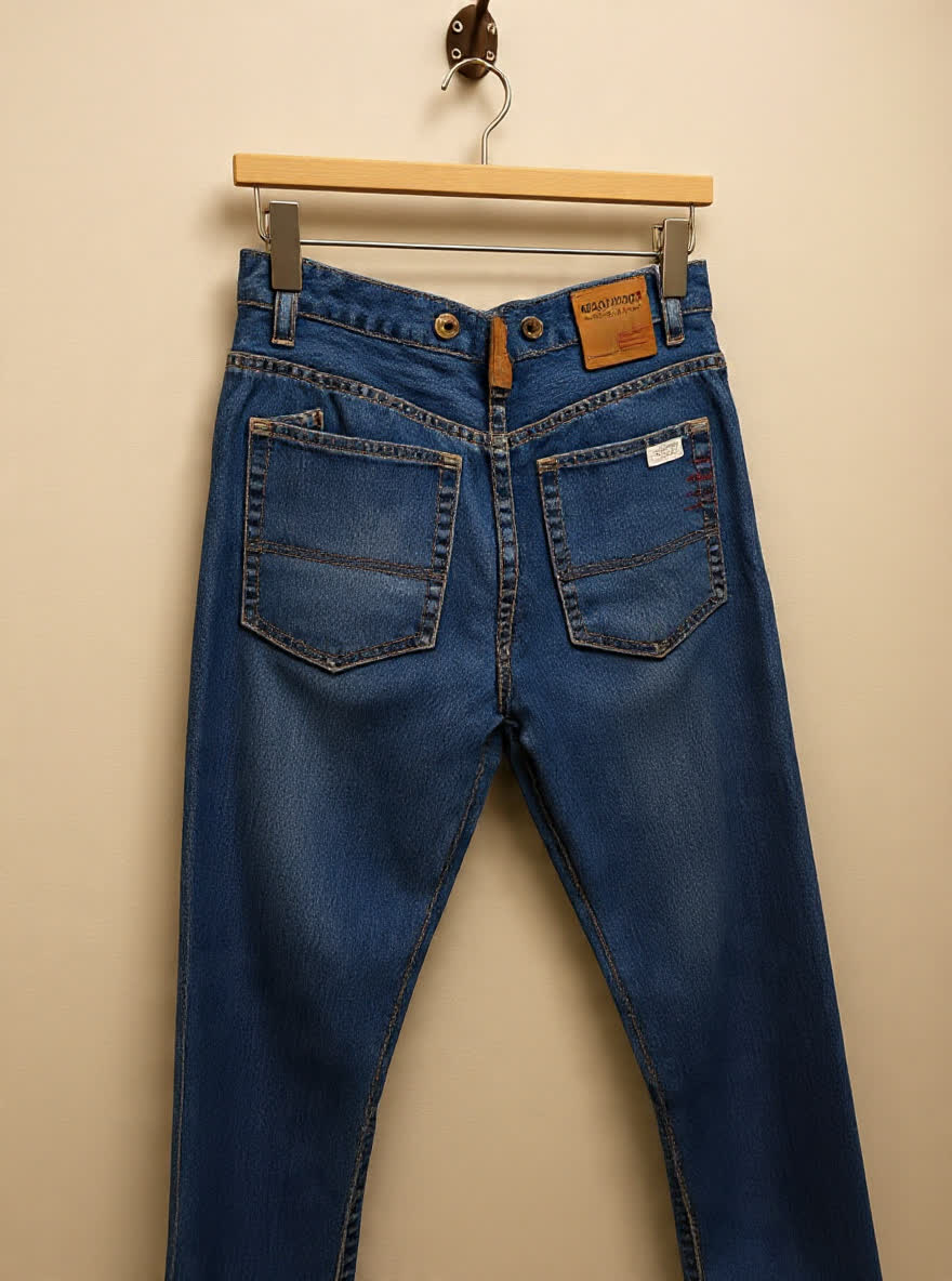 Mid-Wash Straight Jeans — preloved denim on the rail at Lola's Street Thrifts, Observatory